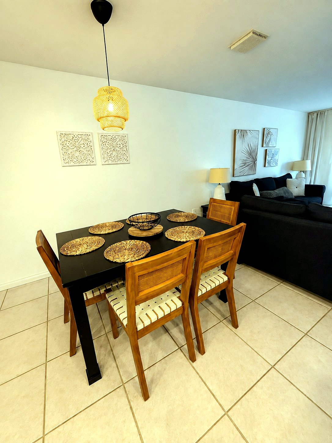COBA WORKS residential cleaning - clean and prepared dining and living space